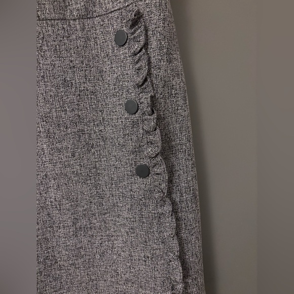 LOFT Tweed Ruffle Button Sheath Dress | Size 14 - Picture 4 of 8